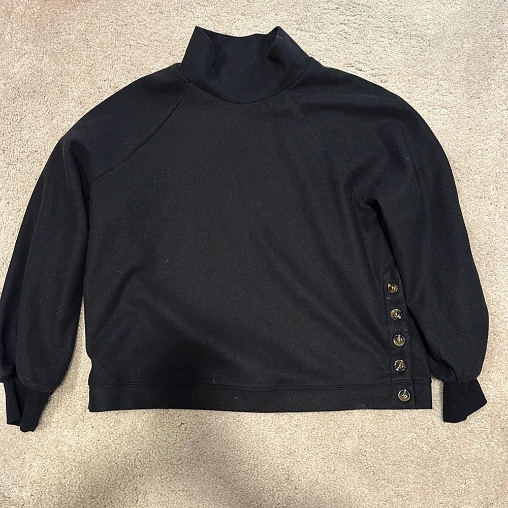 Black wool turtle neck oversized sweater